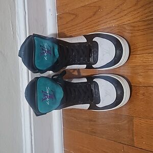 Louis Vuitton Shoes, Size 11, White & black with purple metalic back.